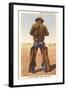 Cowboy Rolling Cigarette-null-Framed Art Print