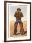 Cowboy Rolling Cigarette-null-Framed Art Print