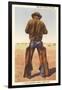 Cowboy Rolling Cigarette-null-Framed Art Print