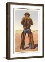 Cowboy Rolling Cigarette-null-Framed Art Print