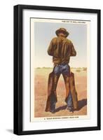 Cowboy Rolling Cigarette-null-Framed Art Print