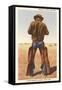 Cowboy Rolling Cigarette-null-Framed Stretched Canvas