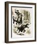 Cowboy Ropes a Steer from Horseback with a Lasso-Henry Charles Fox-Framed Giclee Print