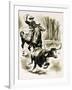 Cowboy Ropes a Steer from Horseback with a Lasso-Henry Charles Fox-Framed Giclee Print