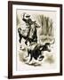 Cowboy Ropes a Steer from Horseback with a Lasso-Henry Charles Fox-Framed Giclee Print