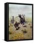 Cowboy Roping a Steer-Charles Marion Russell-Framed Stretched Canvas