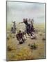 Cowboy Roping a Steer-Charles Marion Russell-Mounted Giclee Print