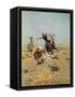 Cowboy Roping A Steer-Charles Marion Russell-Framed Stretched Canvas