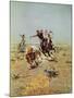 Cowboy Roping A Steer-Charles Marion Russell-Mounted Premium Giclee Print