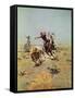 Cowboy Roping A Steer-Charles Marion Russell-Framed Stretched Canvas