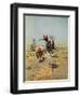 Cowboy Roping A Steer-Charles Marion Russell-Framed Art Print