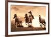 Cowboy roping Horses western-null-Framed Photo