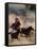 Cowboy Roping Horses-John Luke-Framed Stretched Canvas