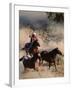 Cowboy Roping Horses-John Luke-Framed Premium Photographic Print