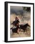 Cowboy Roping Horses-John Luke-Framed Photographic Print