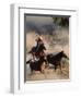 Cowboy Roping Horses-John Luke-Framed Photographic Print