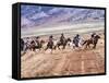 Cowboy's in Motion across the Field-Terry Eggers-Framed Stretched Canvas