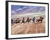 Cowboy's in Motion across the Field-Terry Eggers-Framed Photographic Print