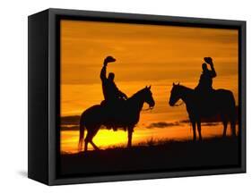 Cowboy, Shell, Wyoming, USA-Terry Eggers-Framed Stretched Canvas