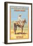 Cowboy (Side View) - Antelope Island State Park-Lantern Press-Framed Art Print