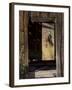 Cowboy Through a Weathered Door, Ponderosa Ranch, Seneca, Oregon, USA-Wendy Kaveney-Framed Photographic Print