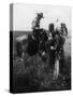 Cowboy Trading with Indians Using Sign Language - Tucumcari, NM-Lantern Press-Stretched Canvas