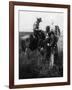 Cowboy Trading with Indians Using Sign Language - Tucumcari, NM-Lantern Press-Framed Art Print