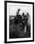 Cowboy Trading with Indians Using Sign Language - Tucumcari, NM-Lantern Press-Framed Art Print