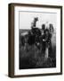 Cowboy Trading with Indians Using Sign Language - Tucumcari, NM-Lantern Press-Framed Art Print