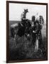 Cowboy Trading with Indians Using Sign Language - Tucumcari, NM-Lantern Press-Framed Art Print