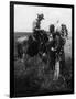 Cowboy Trading with Indians Using Sign Language - Tucumcari, NM-Lantern Press-Framed Art Print