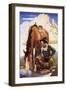 Cowboy Watering His Horse, 1937-Newell Convers Wyeth-Framed Premium Giclee Print