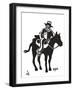 Cowboy with a Stove Top Hat-Josh Byer-Framed Giclee Print