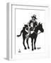 Cowboy with a Stove Top Hat-Josh Byer-Framed Giclee Print