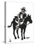 Cowboy with a Stove Top Hat-Josh Byer-Stretched Canvas