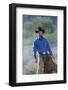 Cowboy with His Saddle-DLILLC-Framed Photographic Print