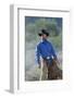 Cowboy with His Saddle-DLILLC-Framed Photographic Print