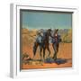 Cowboy with Horse - Citrus Crate Label-Lantern Press-Framed Art Print