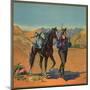 Cowboy with Horse - Citrus Crate Label-Lantern Press-Mounted Art Print