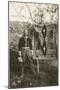 Cowboy with Navajo Rug-null-Mounted Art Print