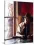 Cowboy with Rifle and Cowgirl Looking over His Shoulder-Terry Eggers-Stretched Canvas