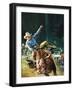 Cowboy-Gerry Wood-Framed Giclee Print