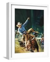 Cowboy-Gerry Wood-Framed Giclee Print