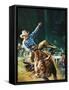 Cowboy-Gerry Wood-Framed Stretched Canvas