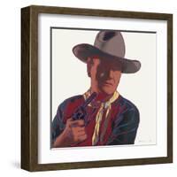 Cowboys and Indians: John Wayne 201/250, 1986-Andy Warhol-Framed Art Print