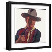 Cowboys and Indians: John Wayne 201/250, 1986-Andy Warhol-Framed Art Print