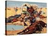Cowboys and Indians-Stanley L. Wood-Stretched Canvas