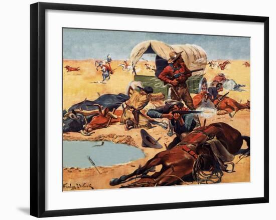 Cowboys and Indians-Stanley L. Wood-Framed Giclee Print