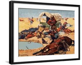 Cowboys and Indians-Stanley L. Wood-Framed Giclee Print