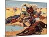 Cowboys and Indians-Stanley L. Wood-Mounted Giclee Print